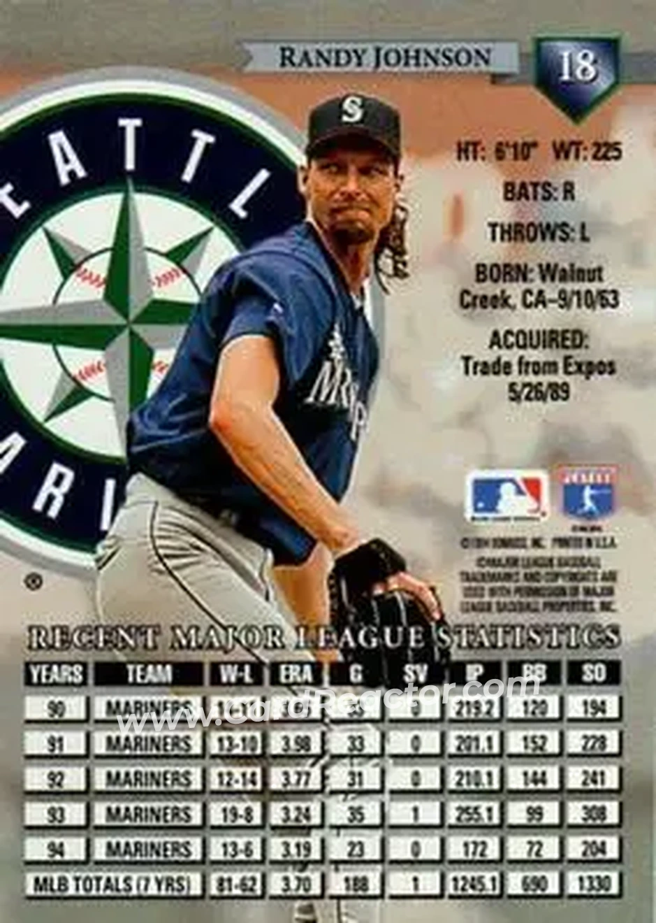 Back of Randy Johnson