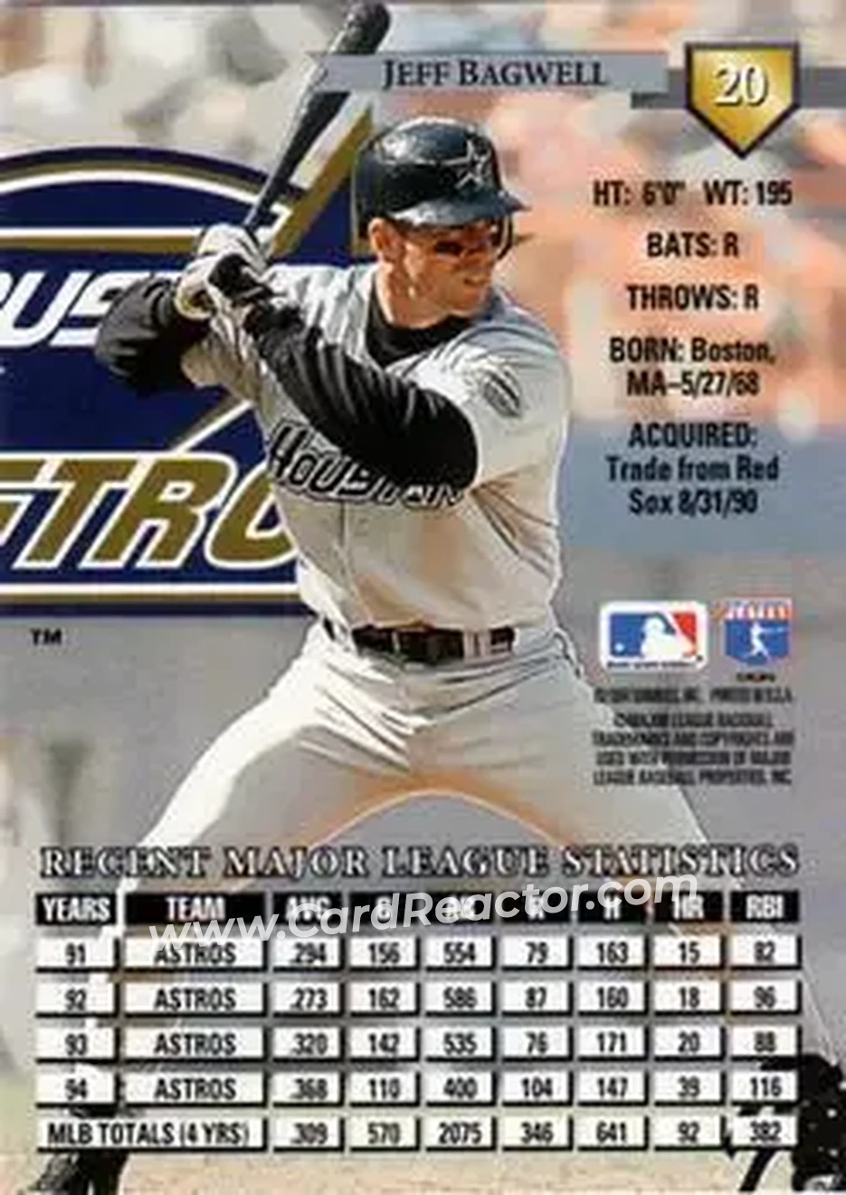 Back of Jeff Bagwell
