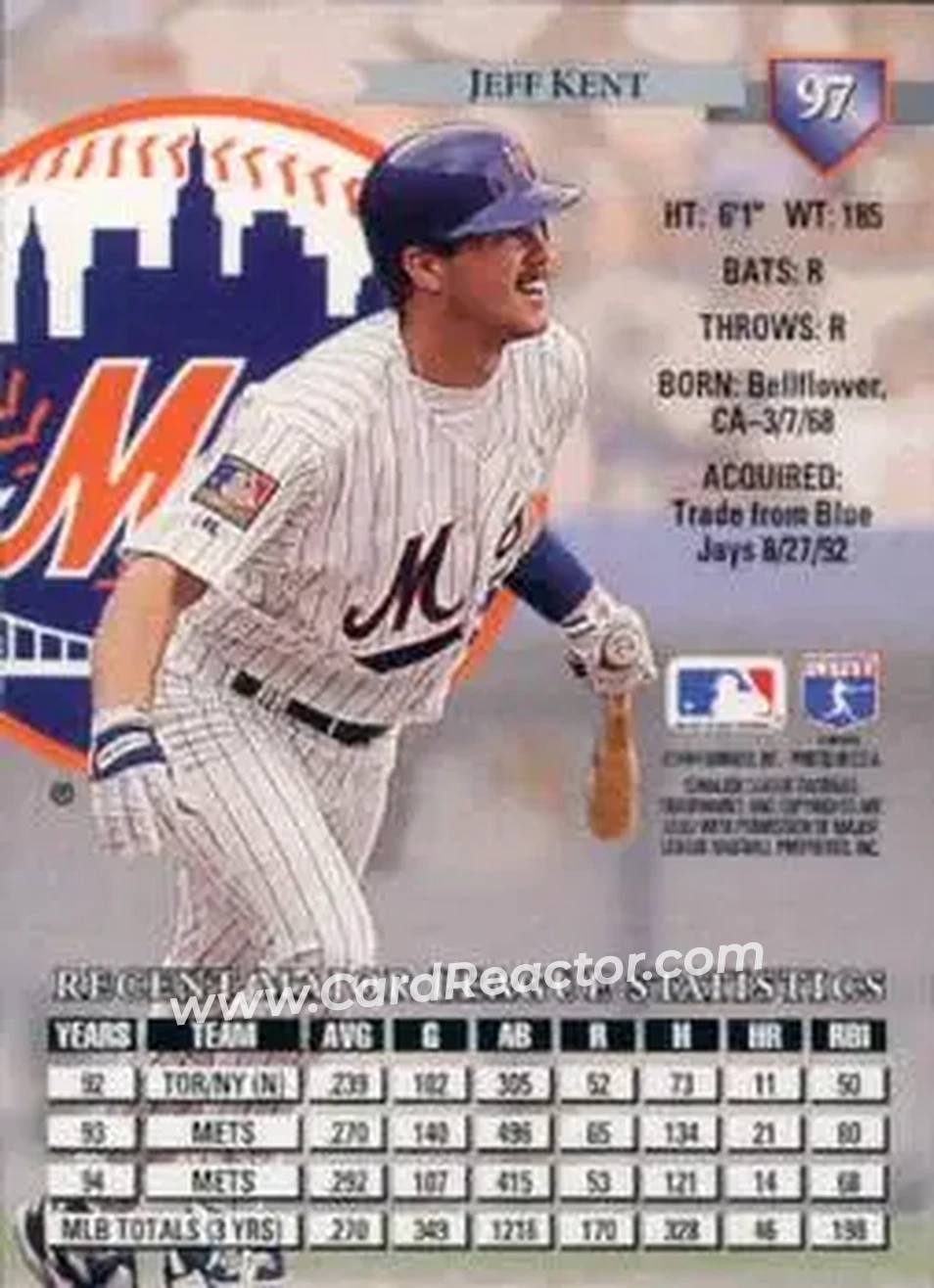 Back of Jeff Kent
