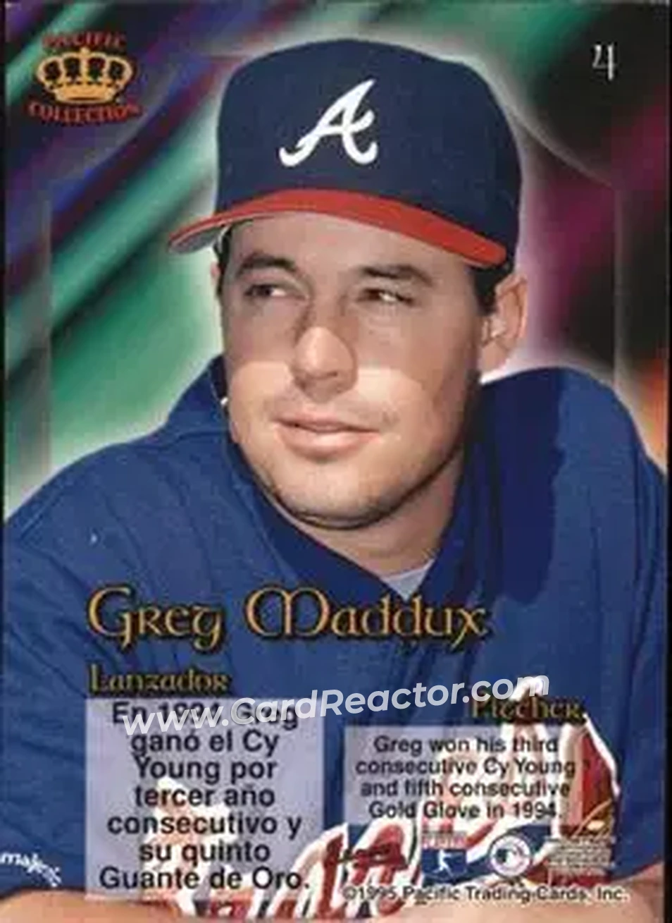 Back of Greg Maddux