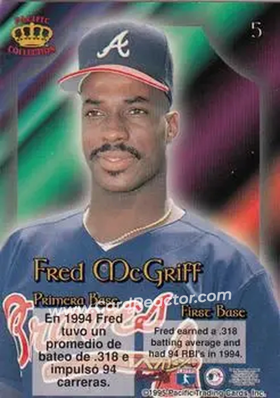 Back of Fred McGriff