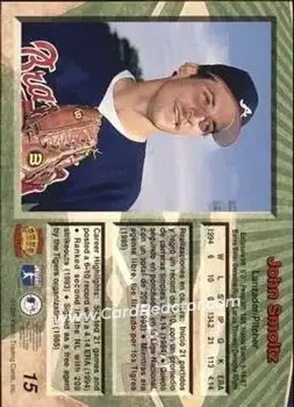 Back of John Smoltz