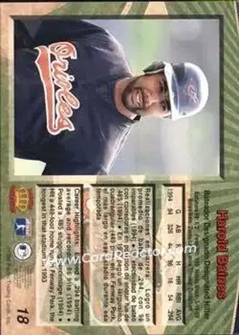 Back of Harold Baines
