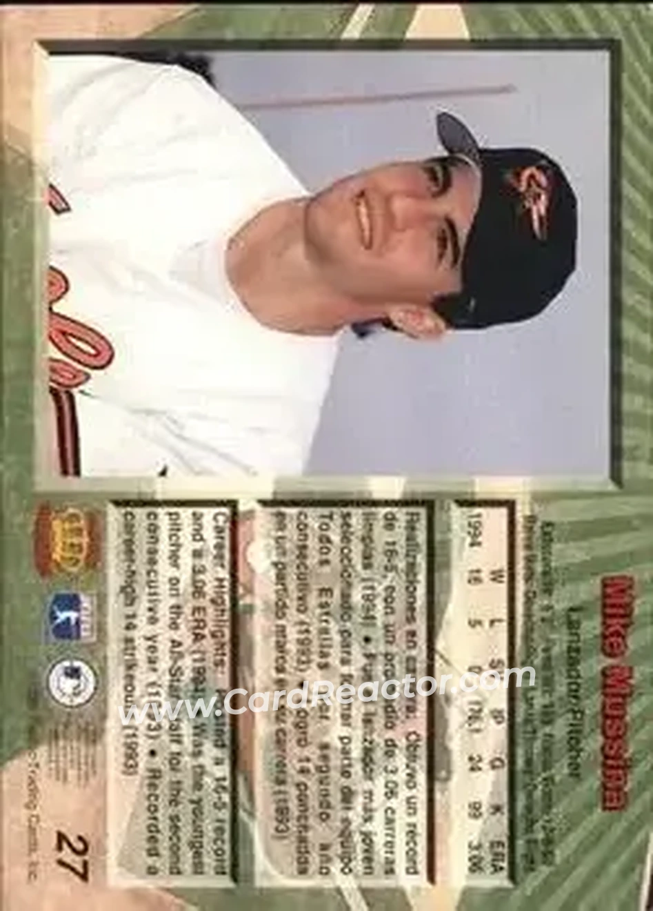 Back of Mike Mussina