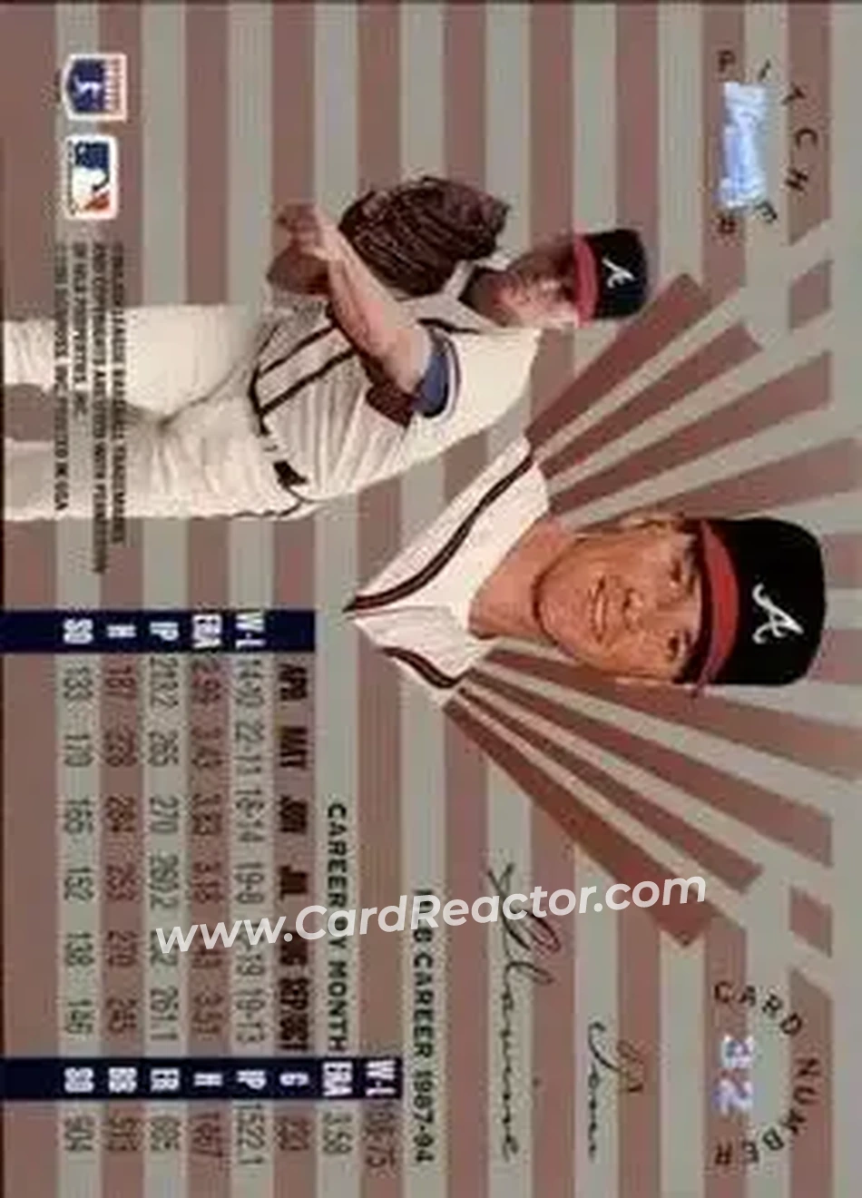 Back of Tom Glavine
