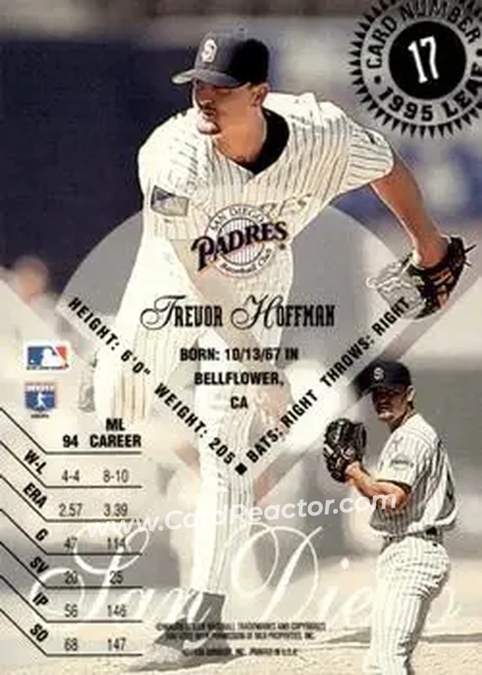 Back of Trevor Hoffman