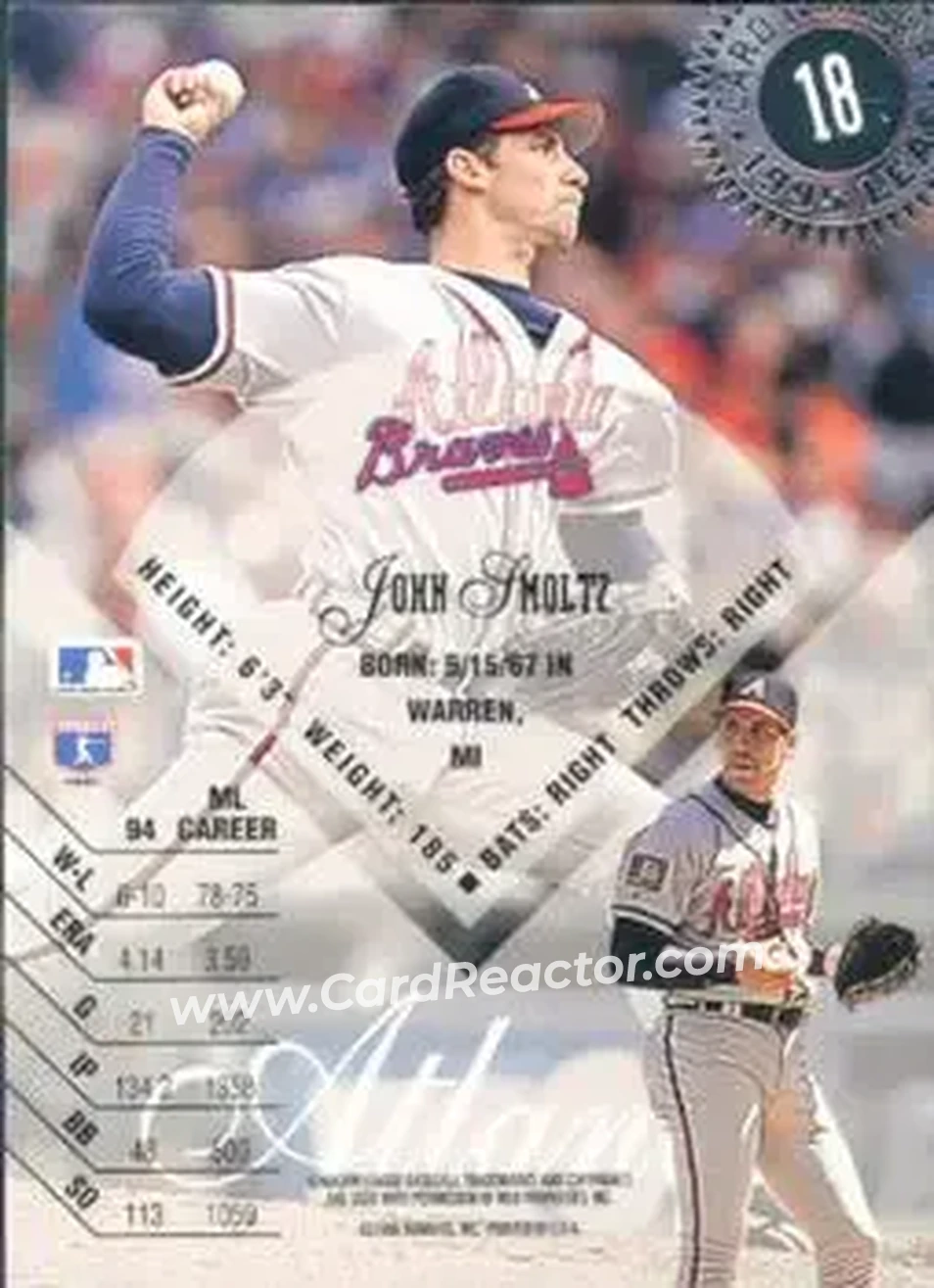 Back of John Smoltz