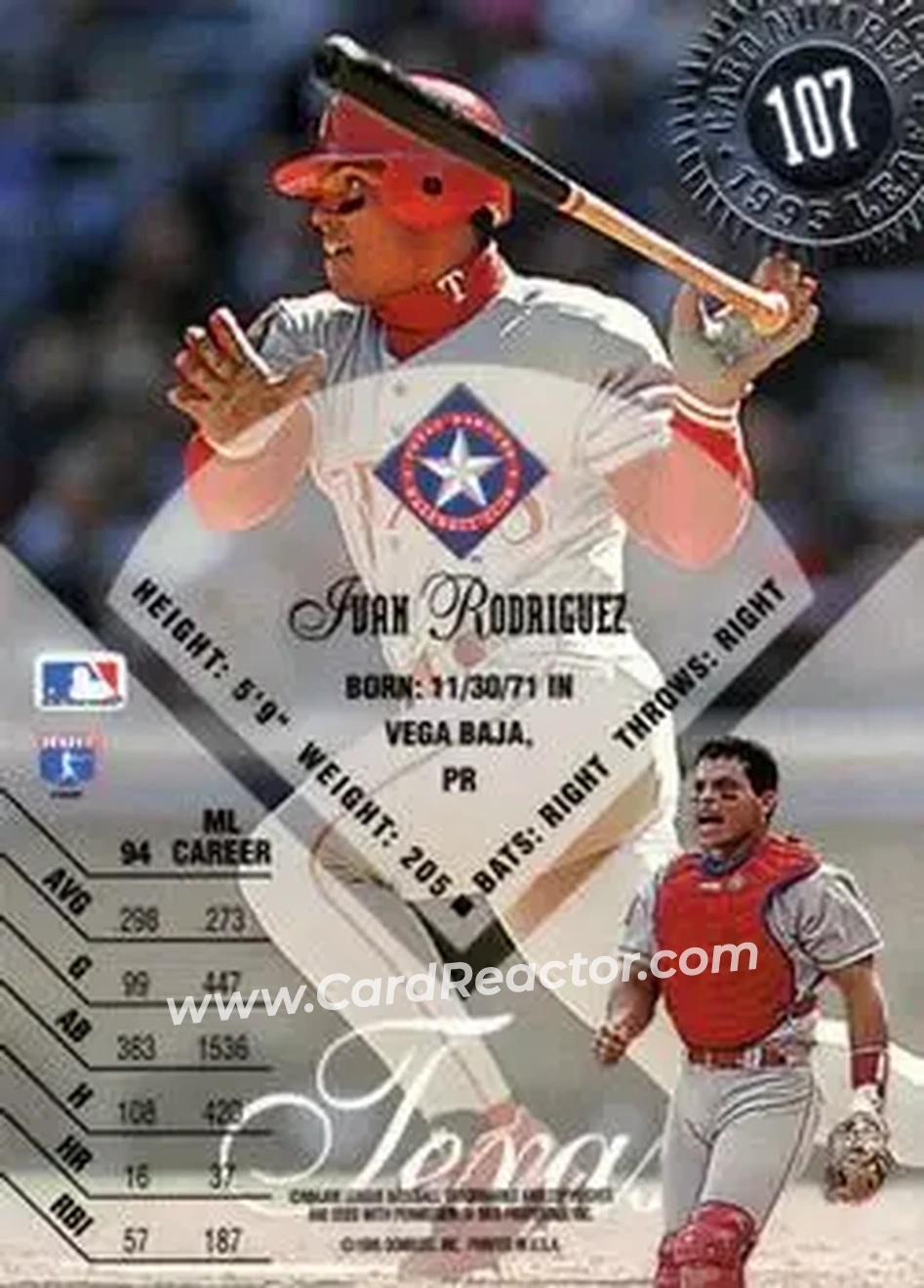 Back of Ivan Rodriguez
