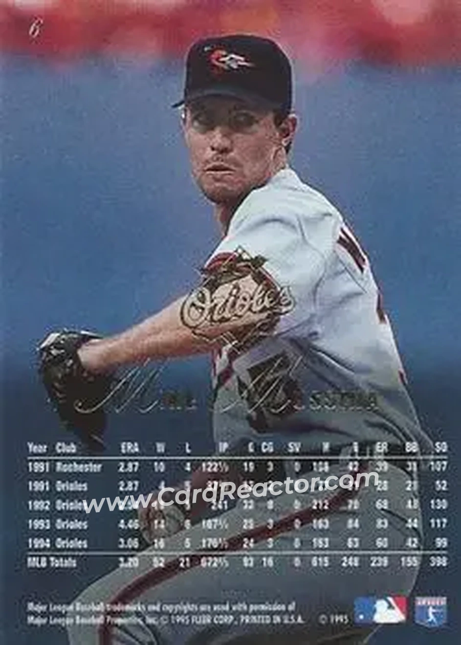 Back of Mike Mussina