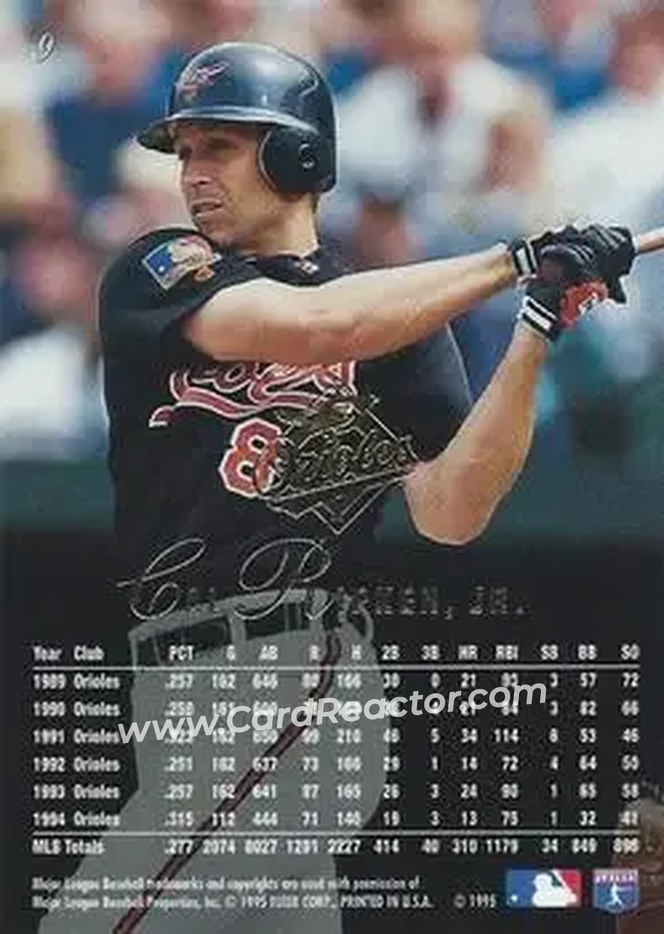 Back of Cal Ripken