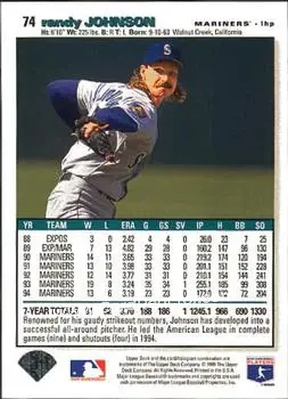 Back of Randy Johnson