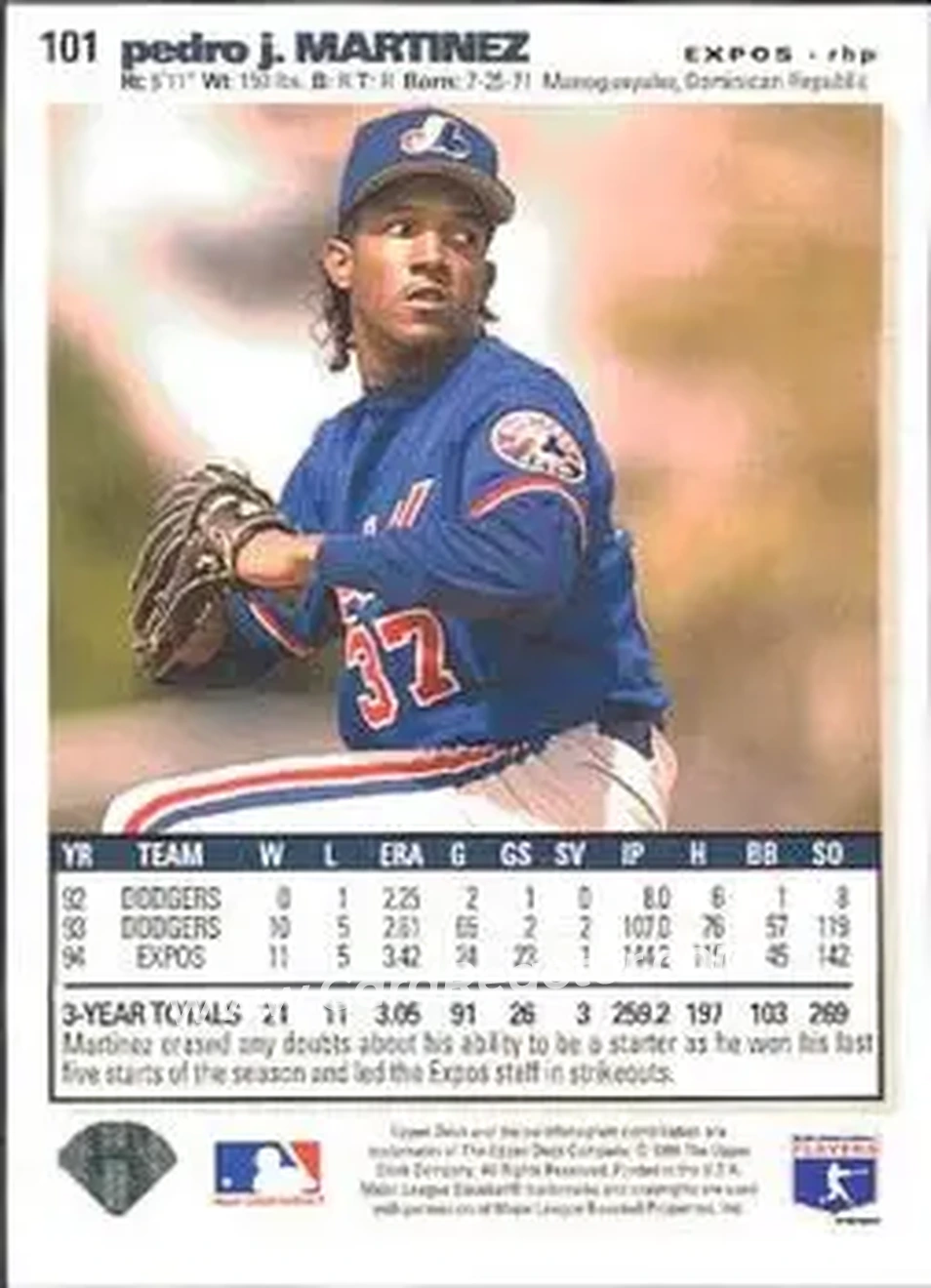 Back of Pedro Martinez