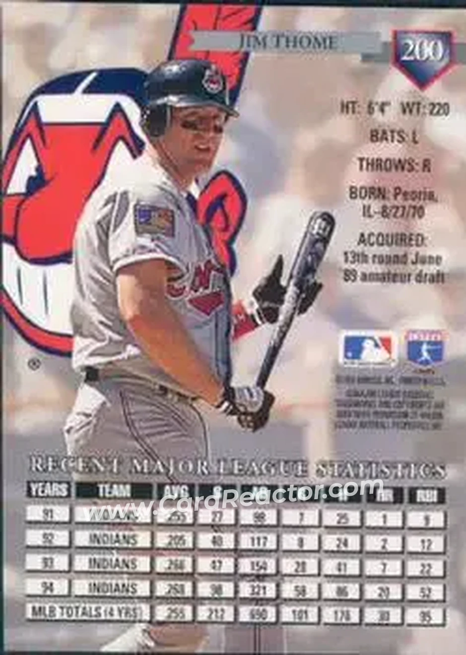 Back of Jim Thome