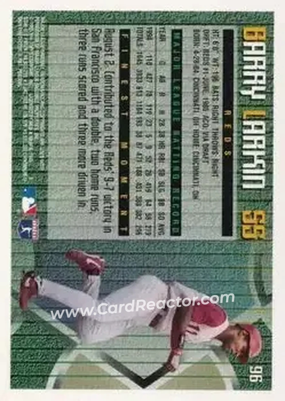 Back of Barry Larkin