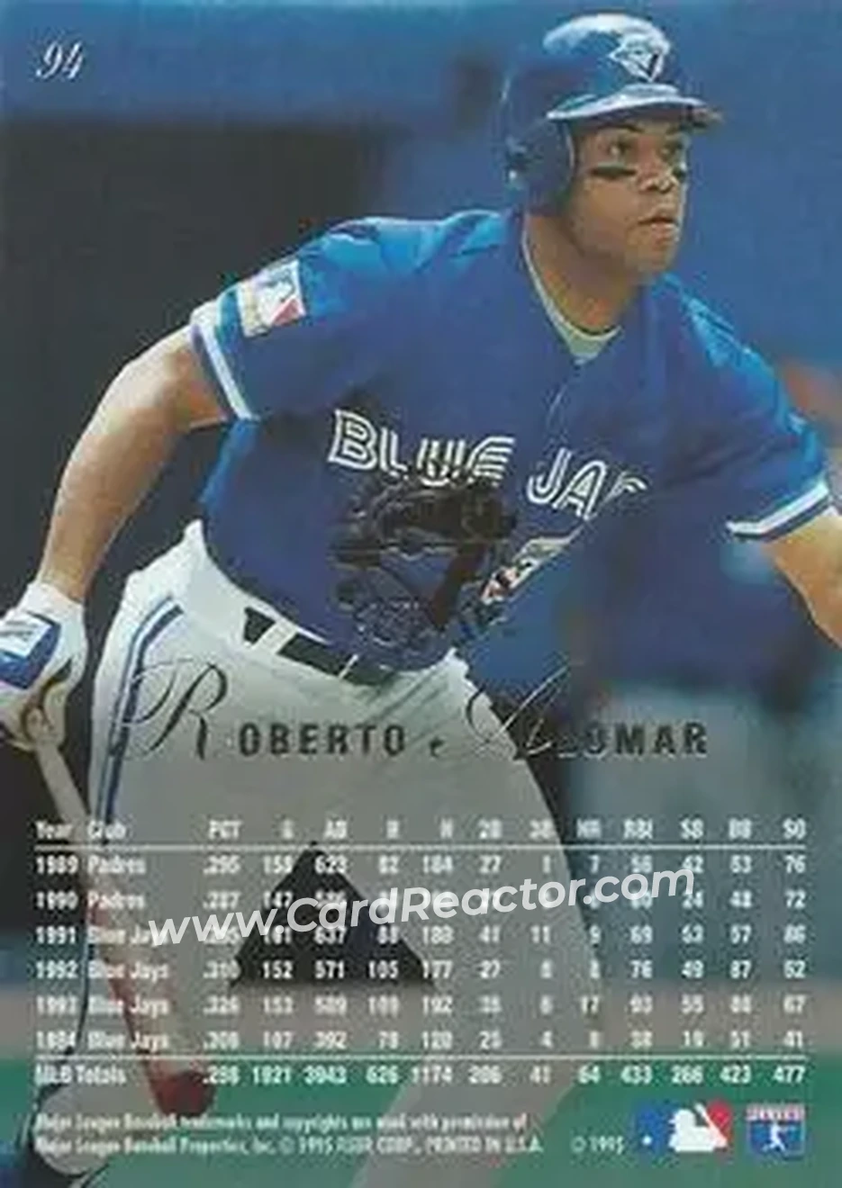 Back of Roberto Alomar