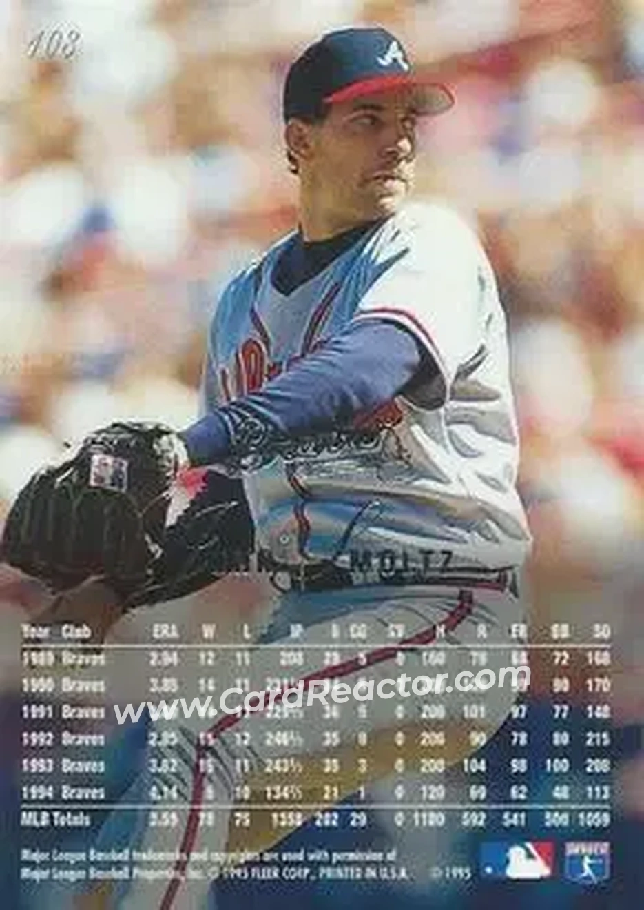 Back of John Smoltz