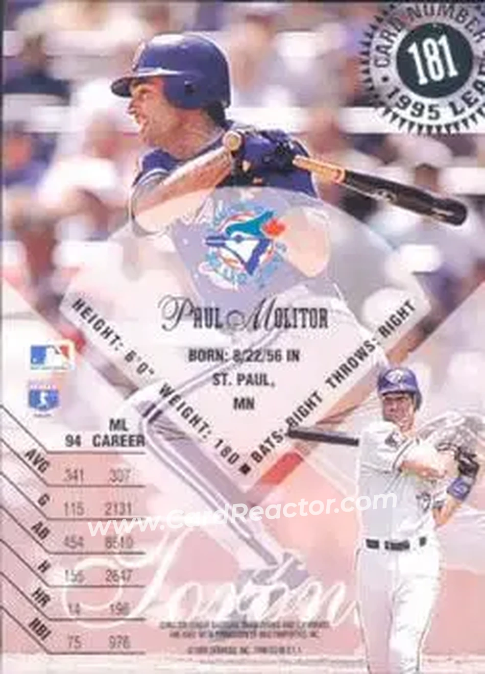Back of Paul Molitor