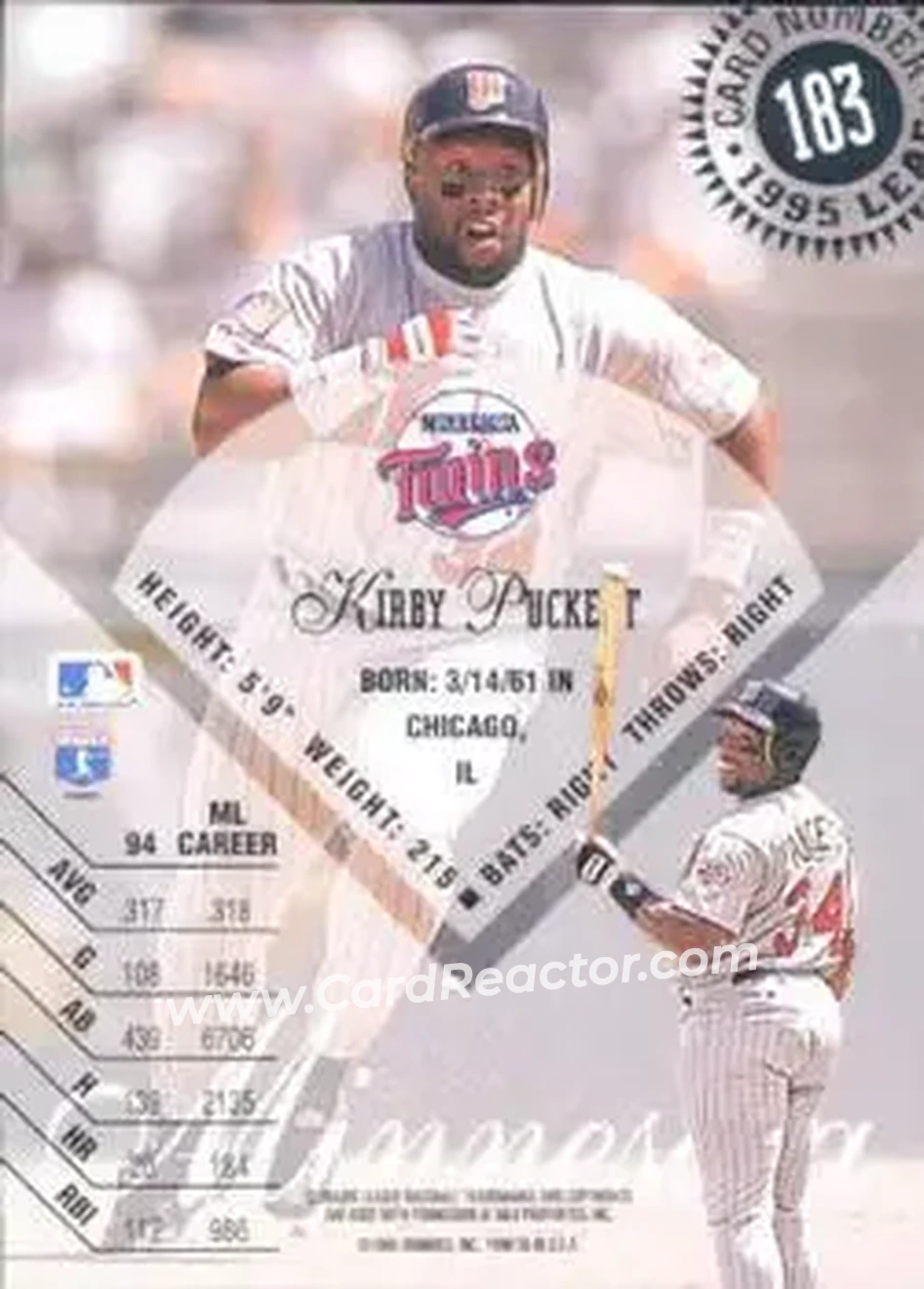 Back of Kirby Puckett