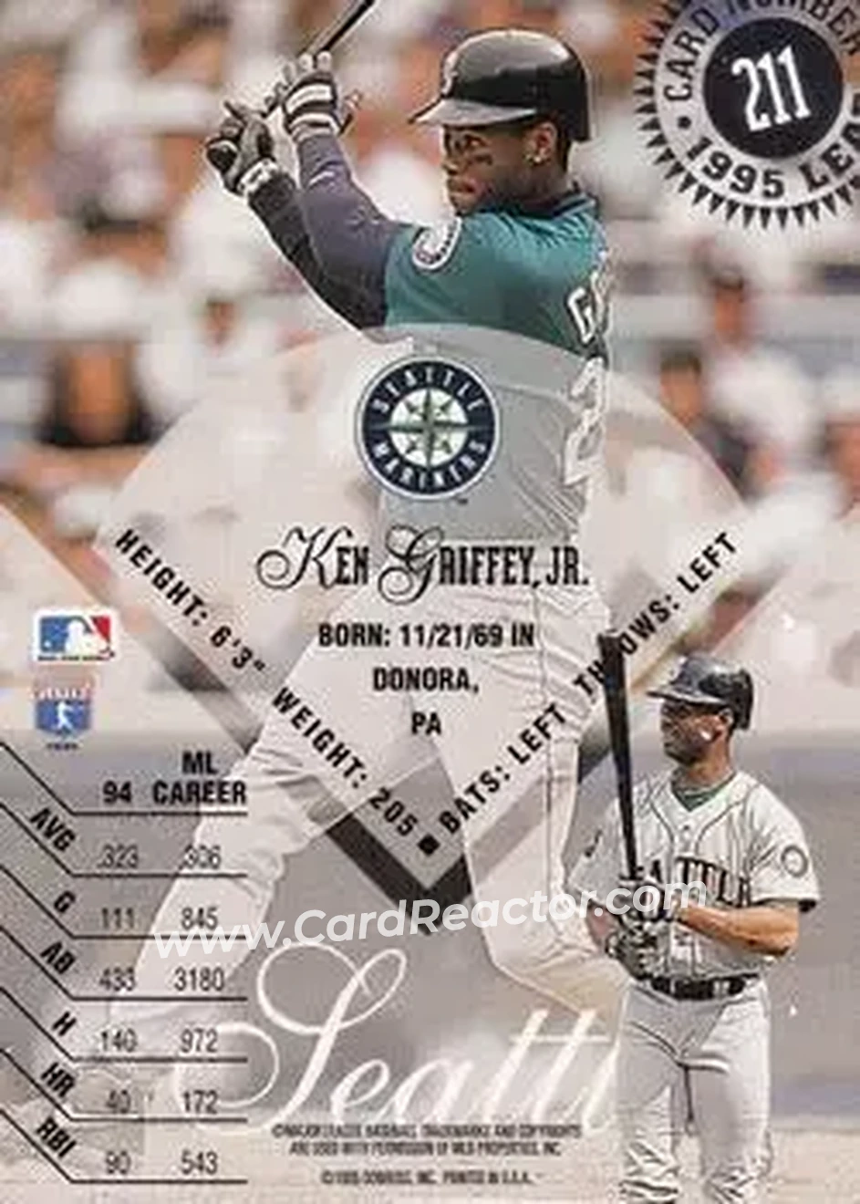 Back of Ken Griffey Jr.