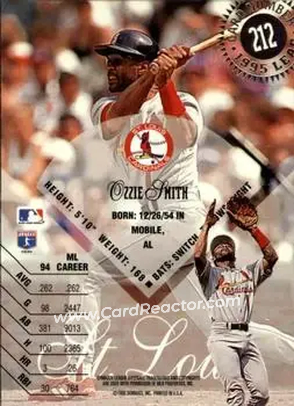 Back of Ozzie Smith