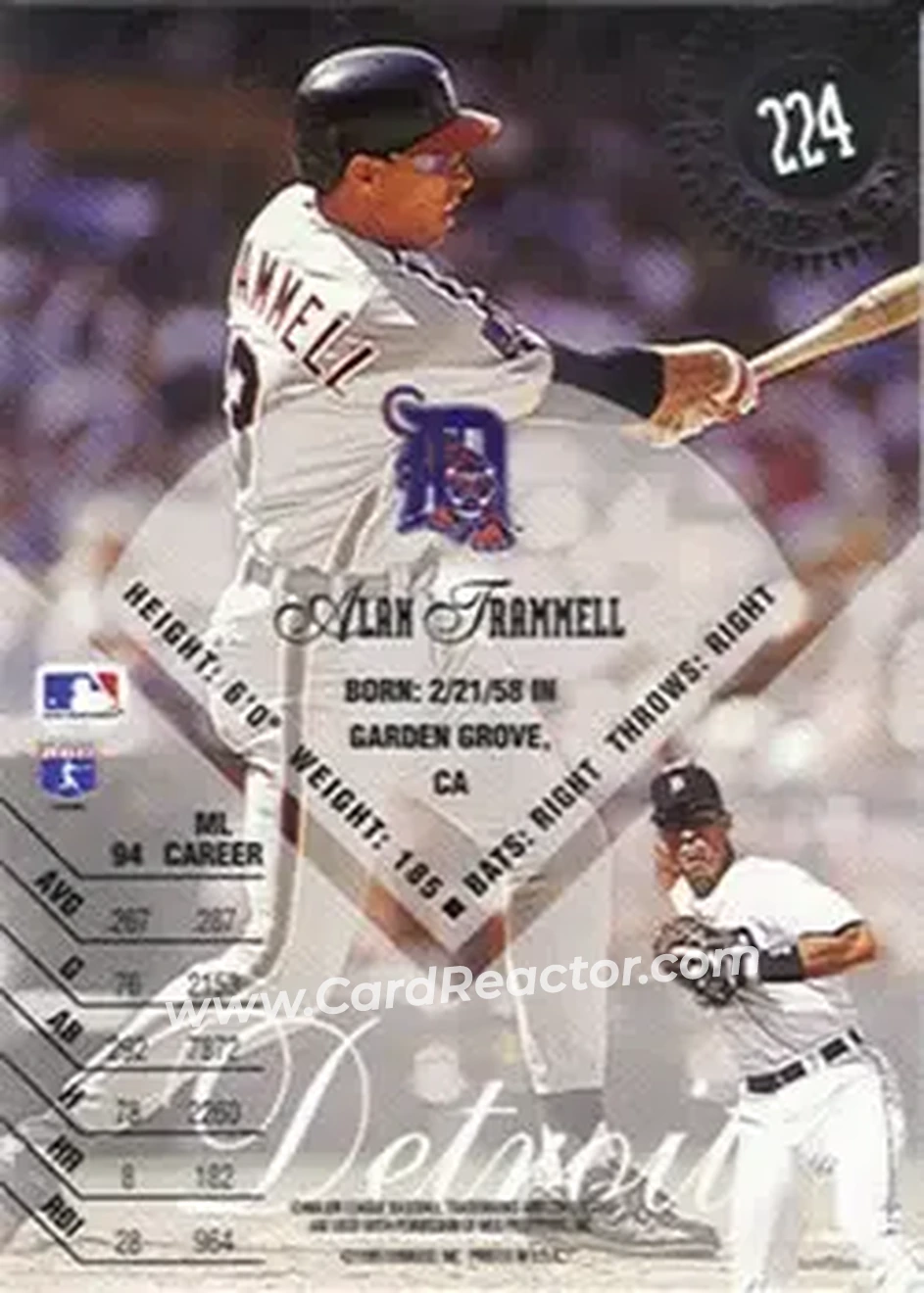 Back of Alan Trammell