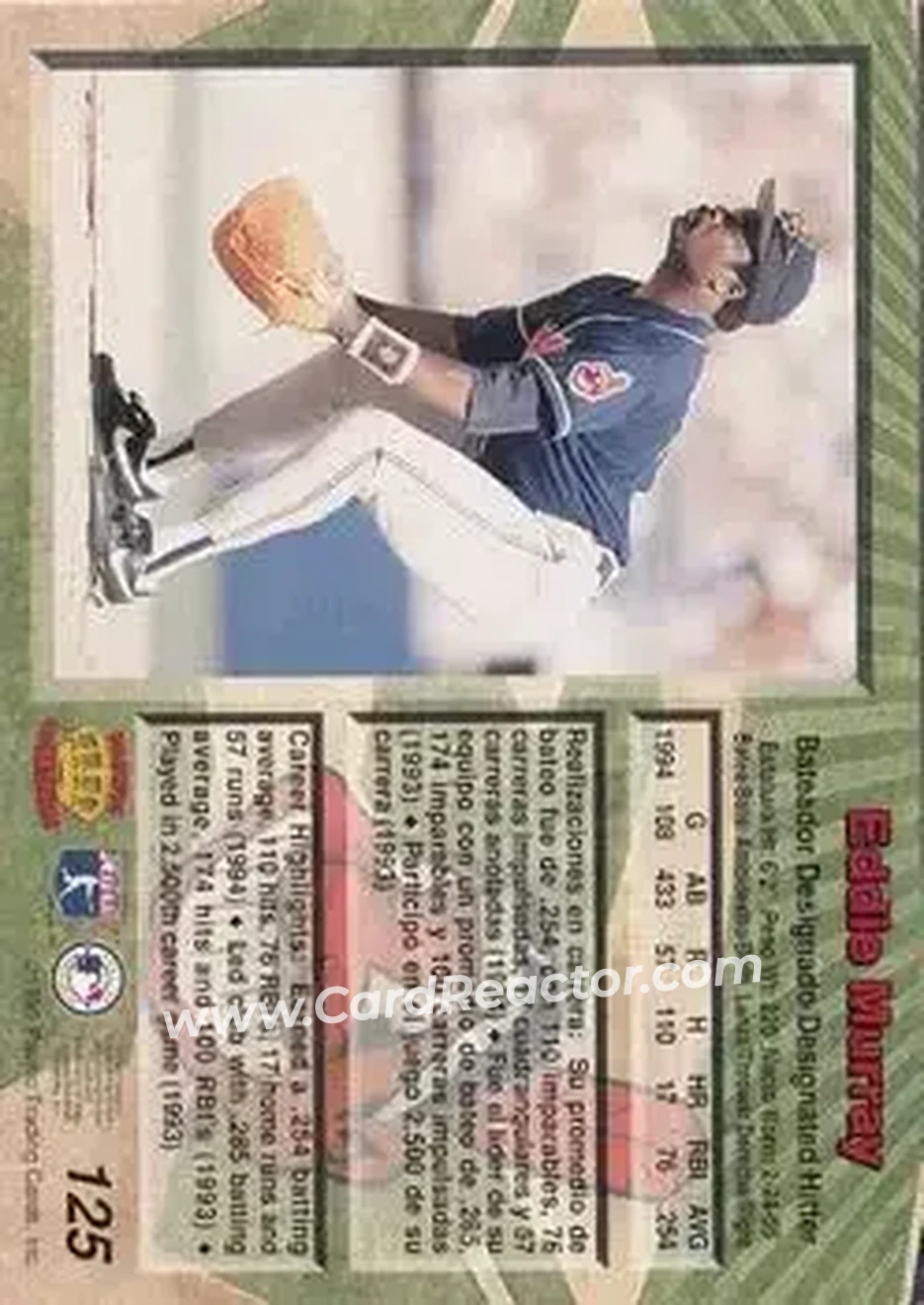 Back of Eddie Murray