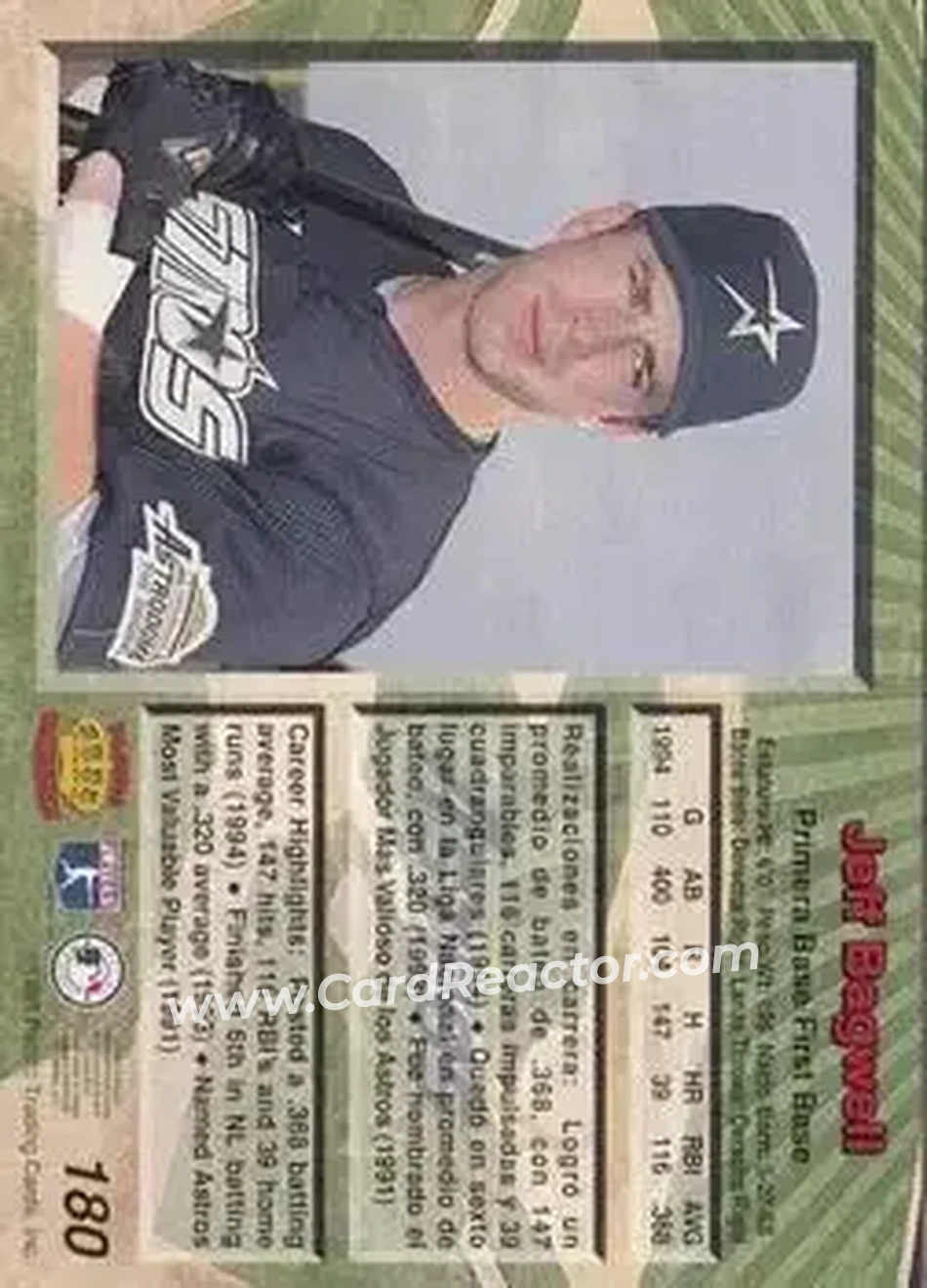 Back of Jeff Bagwell