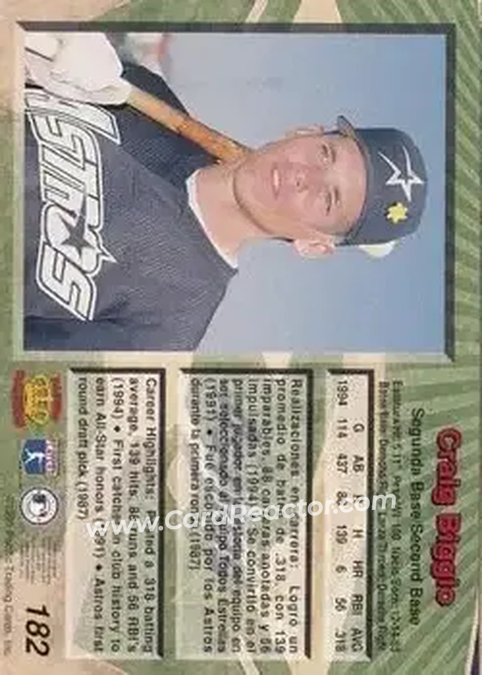 Back of Craig Biggio