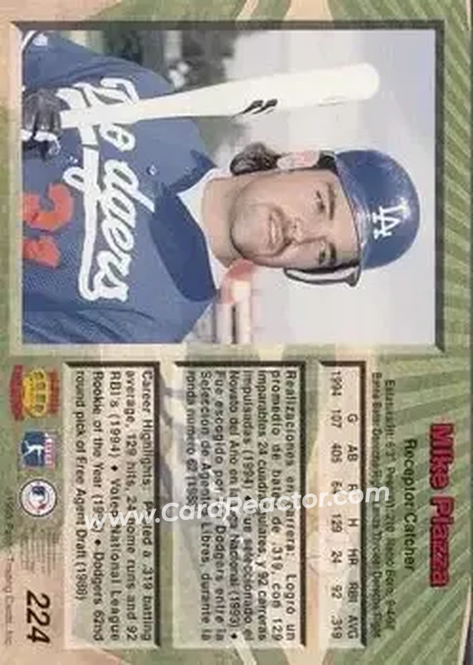 Back of Mike Piazza