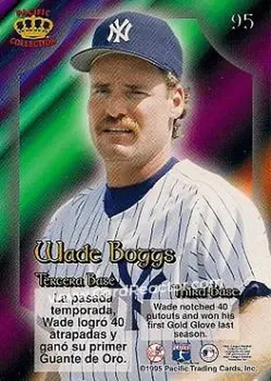 Back of Wade Boggs