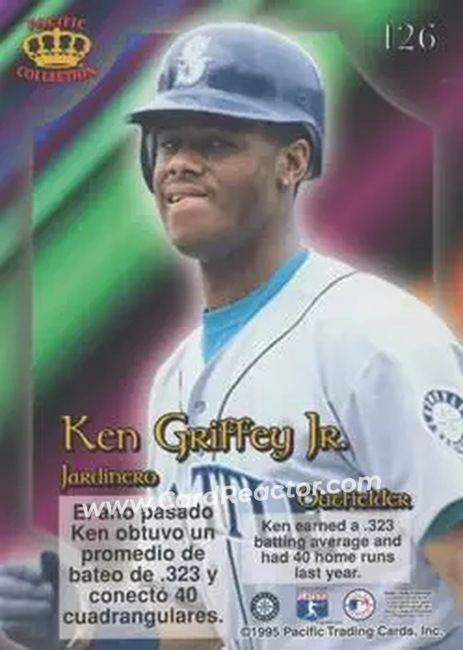 Back of Ken Griffey Jr.