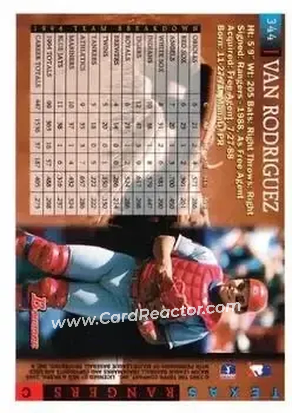 Back of Ivan Rodriguez