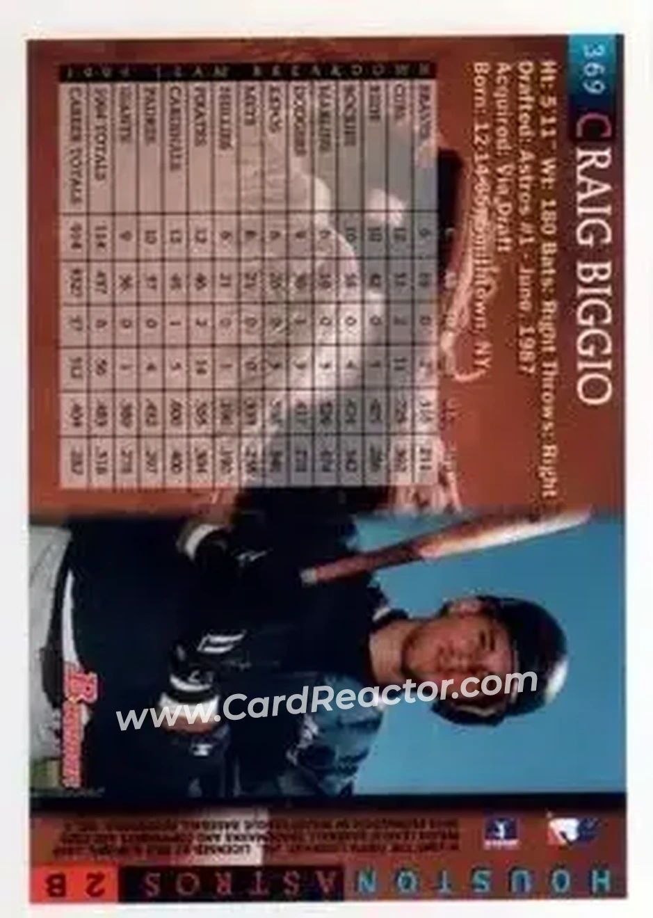 Back of Craig Biggio