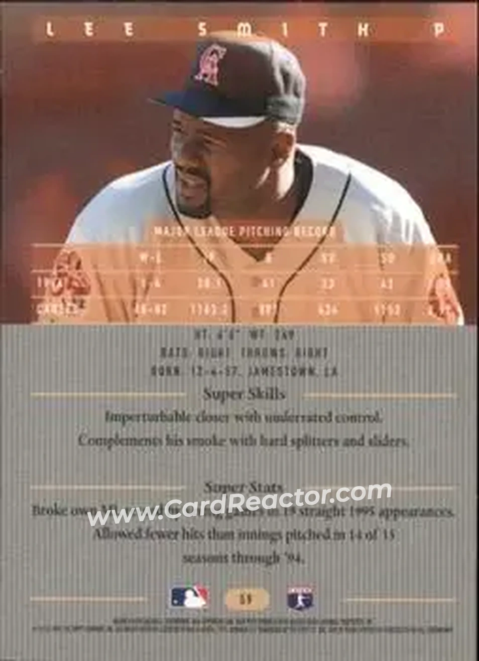 Back of Lee Smith