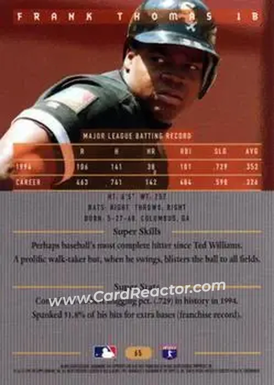 Back of Frank Thomas