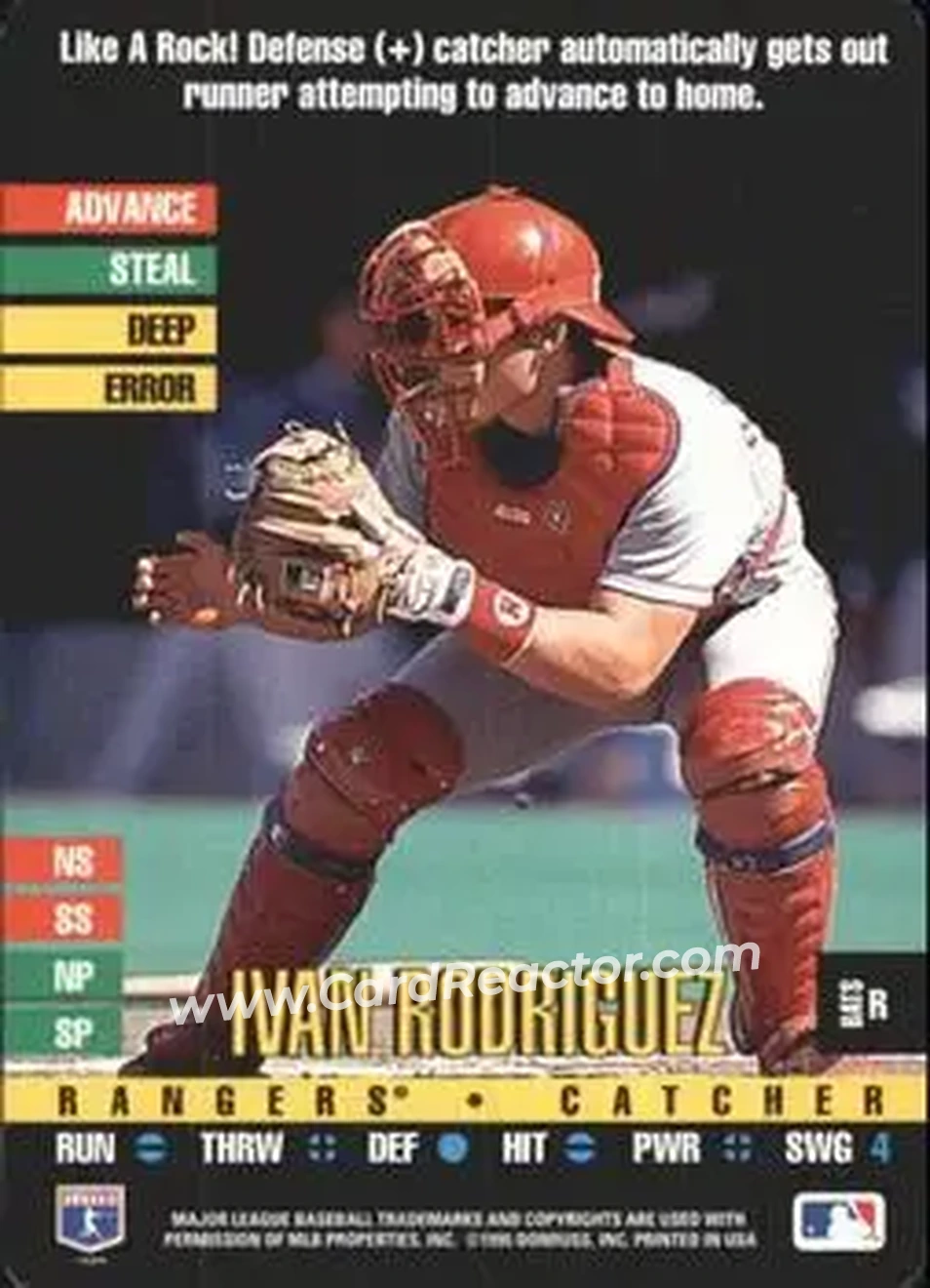 Front of Ivan Rodriguez