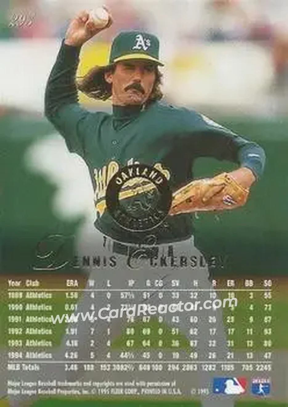 Back of Dennis Eckersley