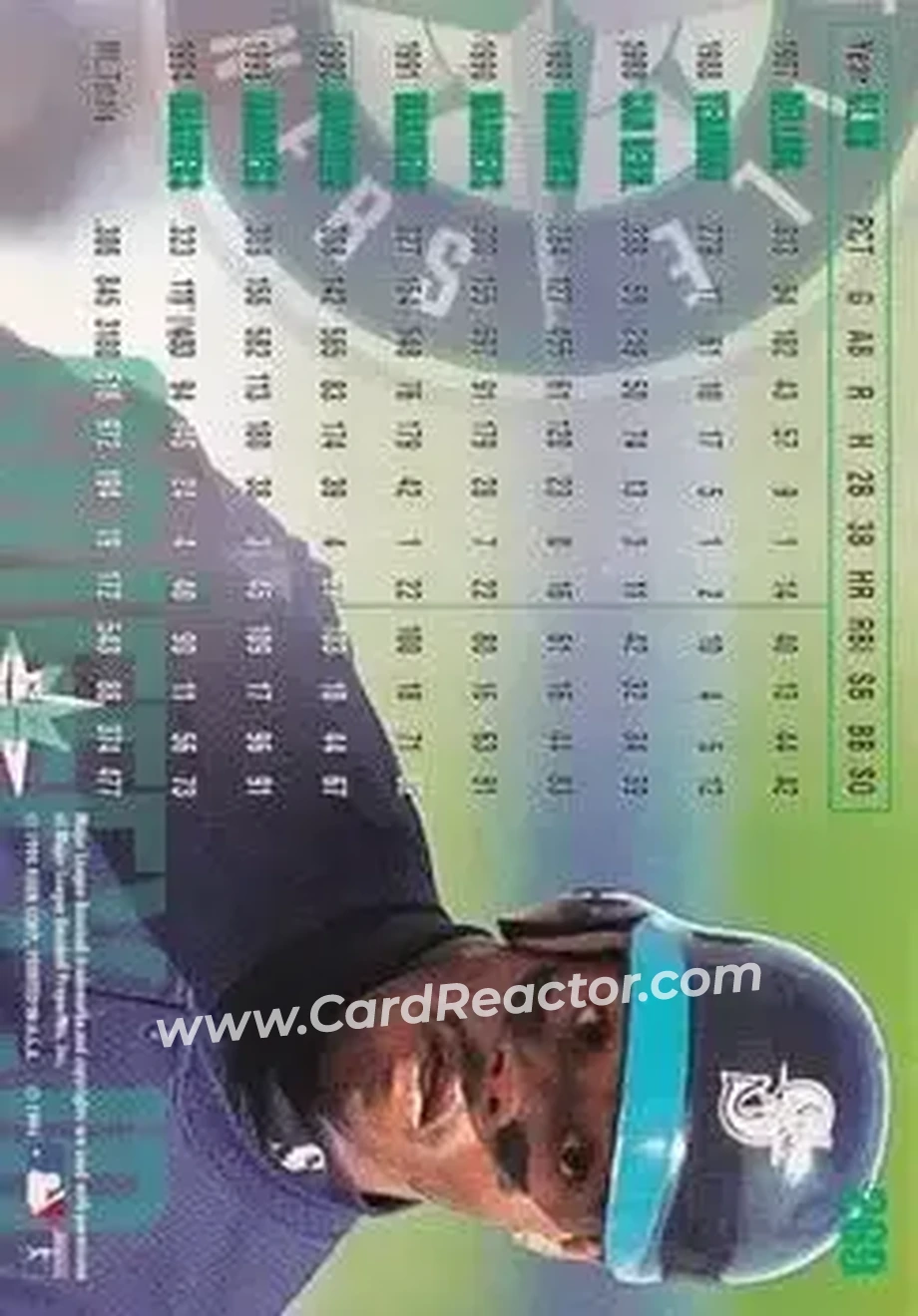 Back of Ken Griffey Jr.