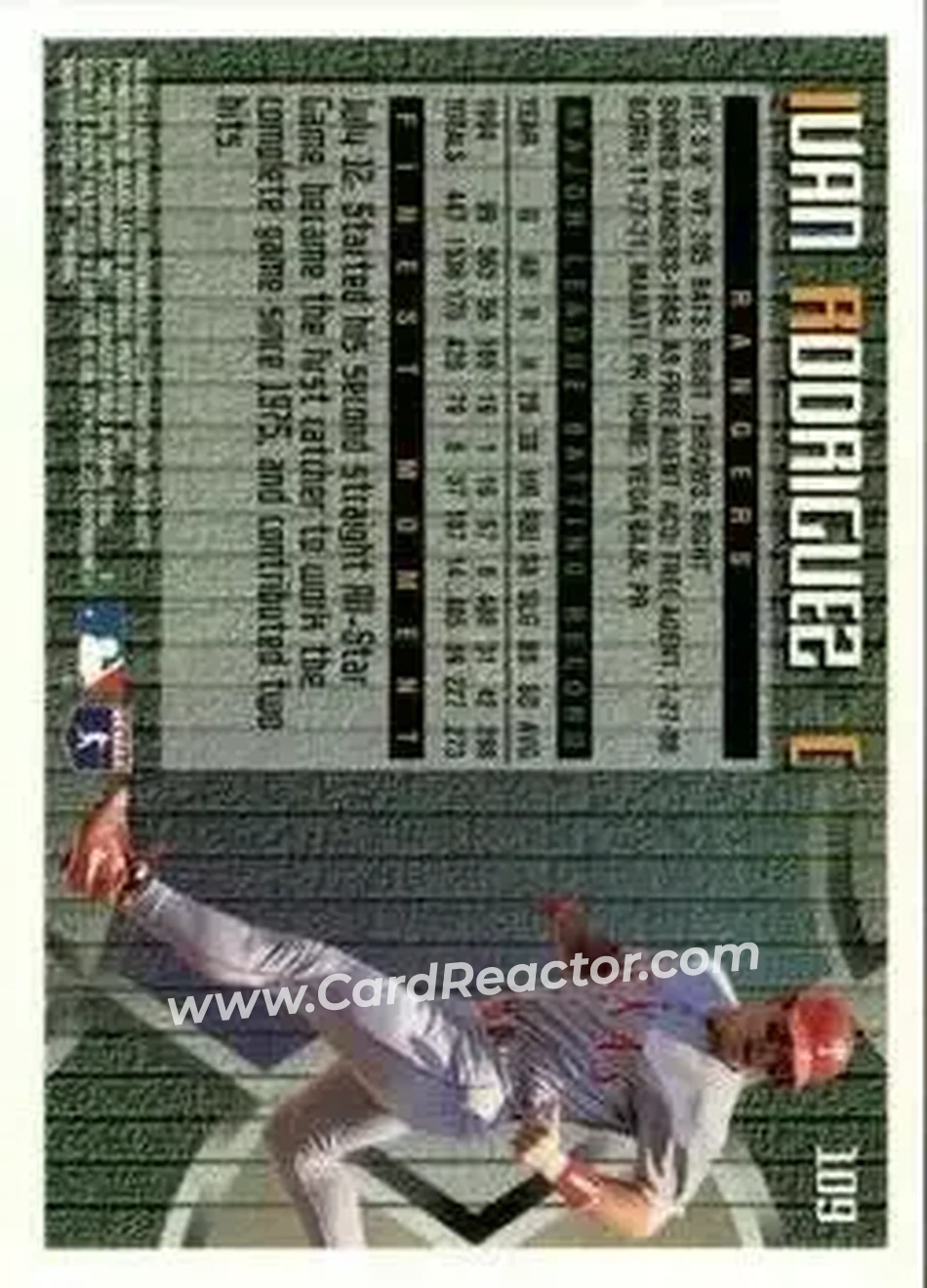 Back of Ivan Rodriguez
