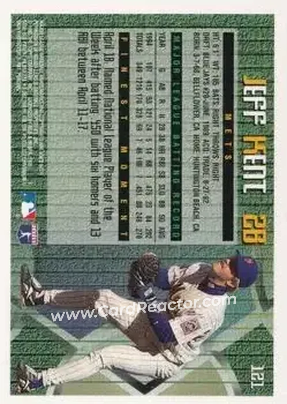 Back of Jeff Kent