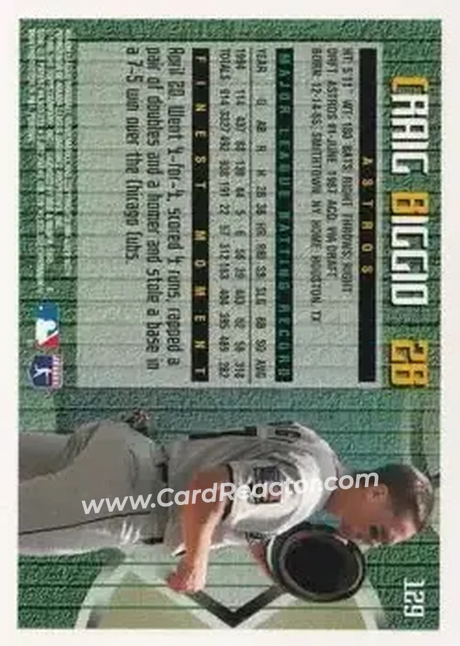 Back of Craig Biggio