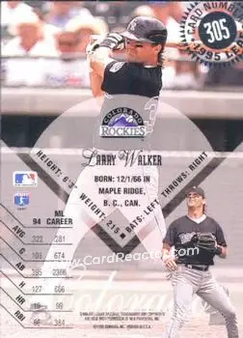 Back of Larry Walker