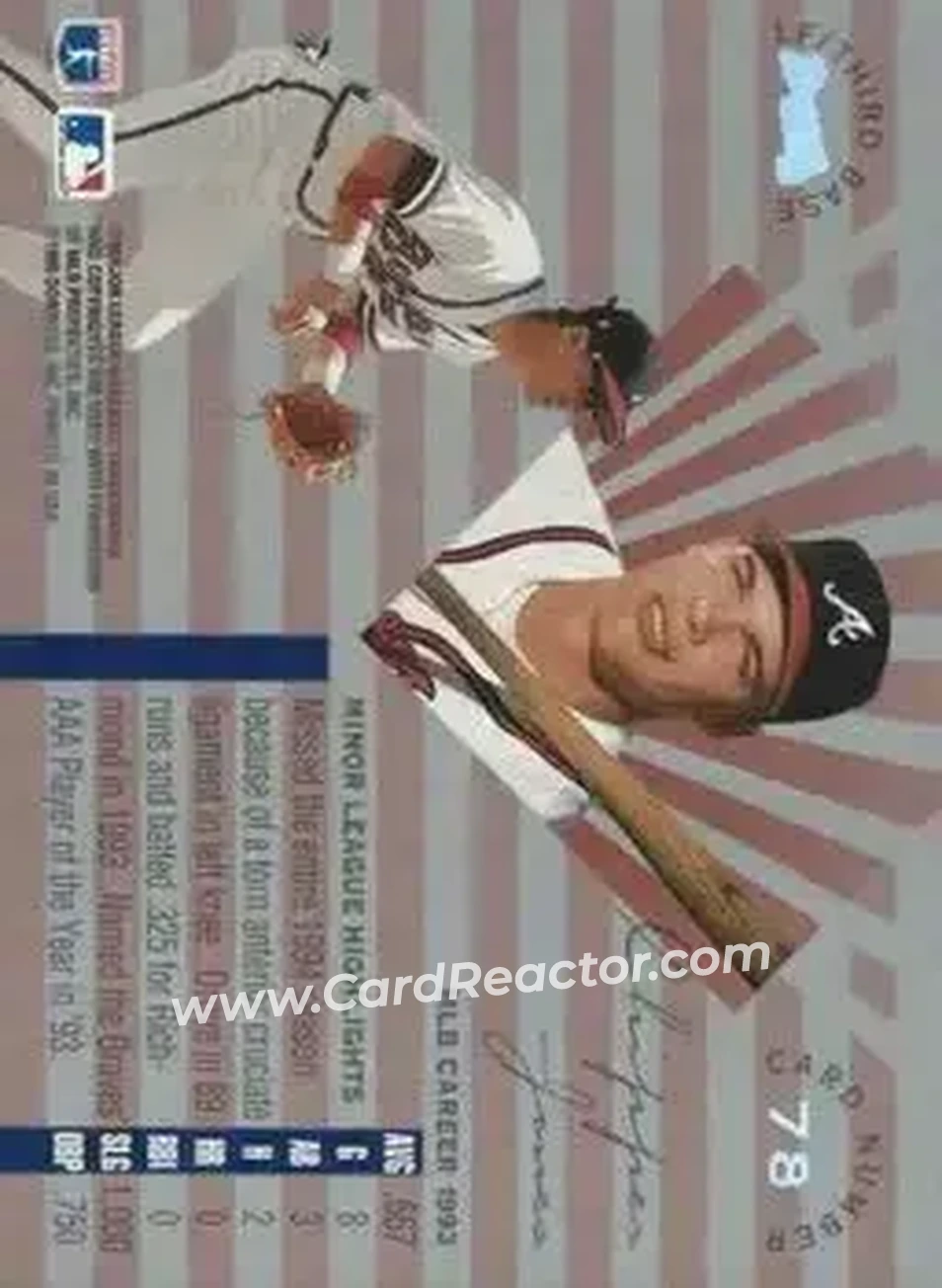 Back of Chipper Jones