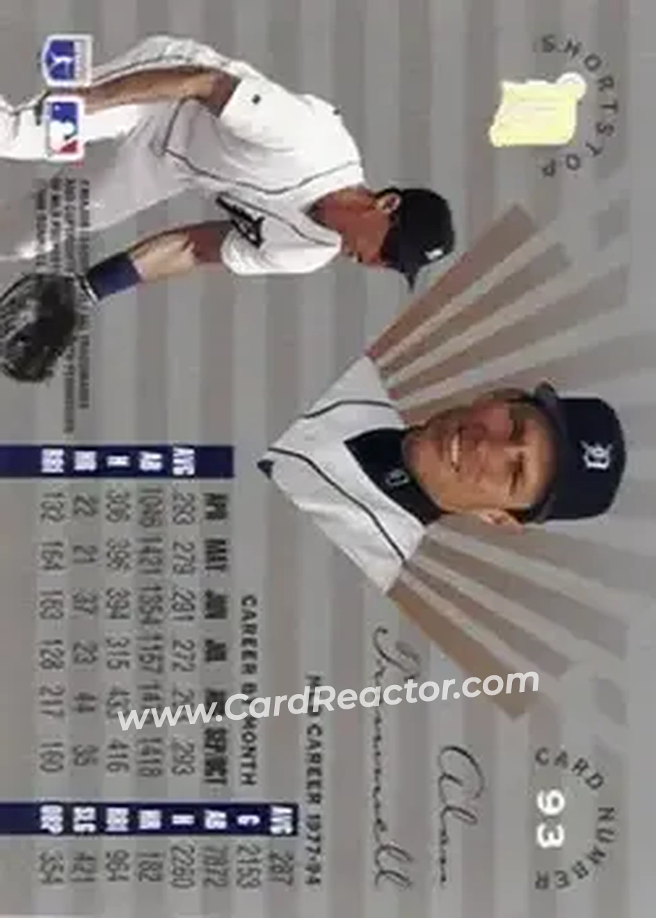 Back of Alan Trammell
