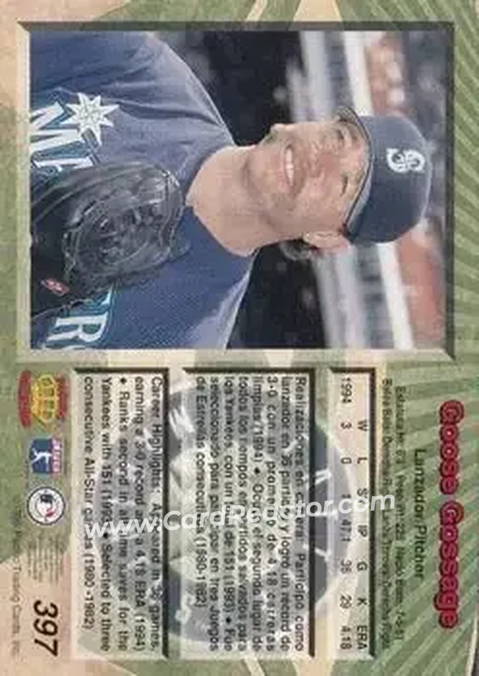 Back of Rich Gossage