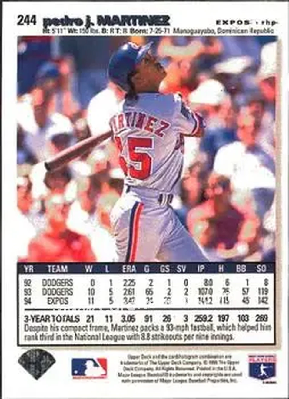 Back of Pedro Martinez