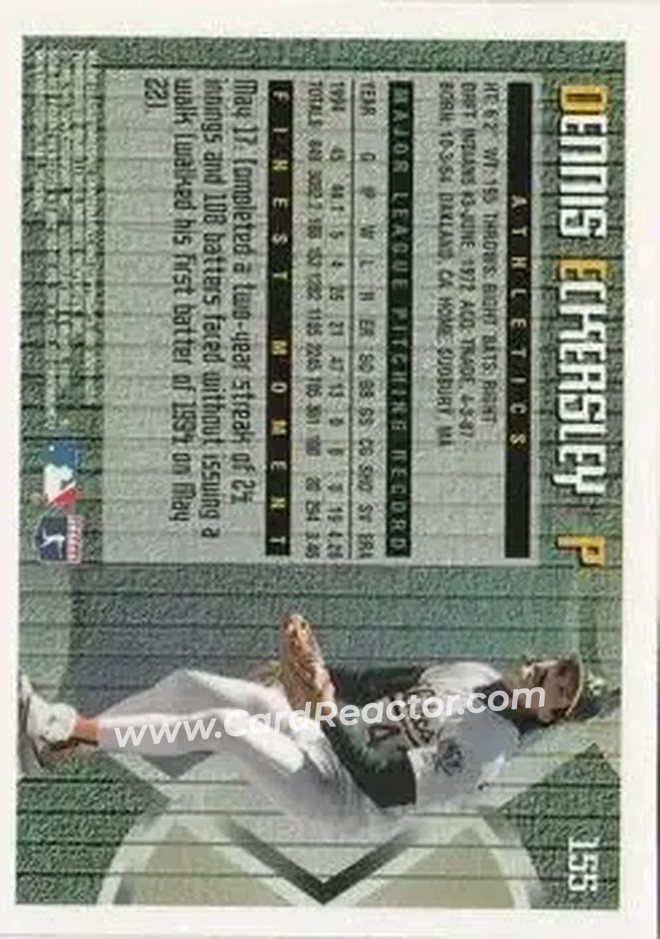 Back of Dennis Eckersley