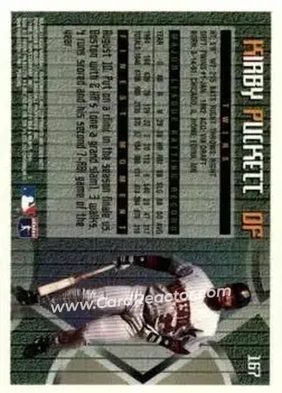 Back of Kirby Puckett