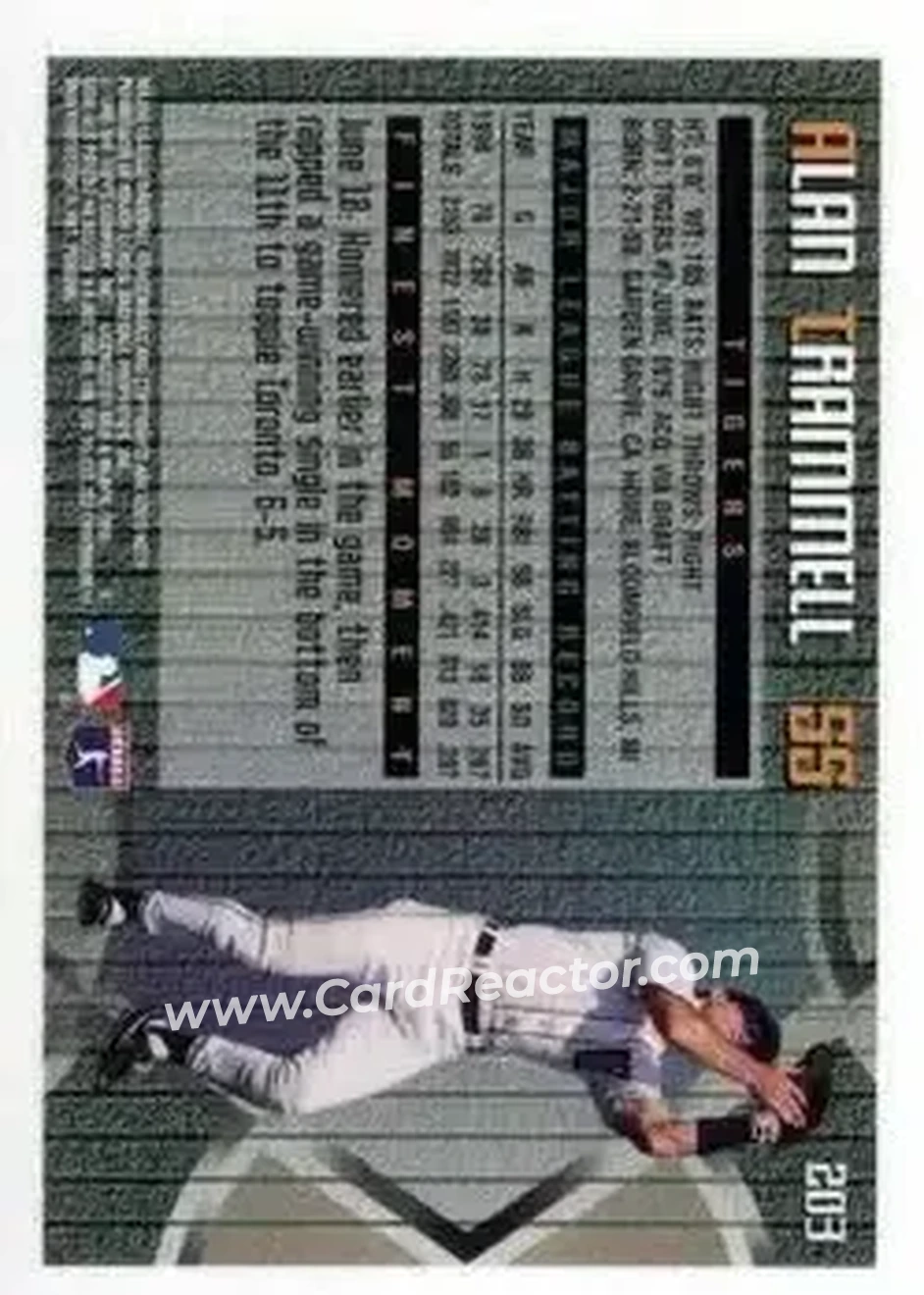 Back of Alan Trammell