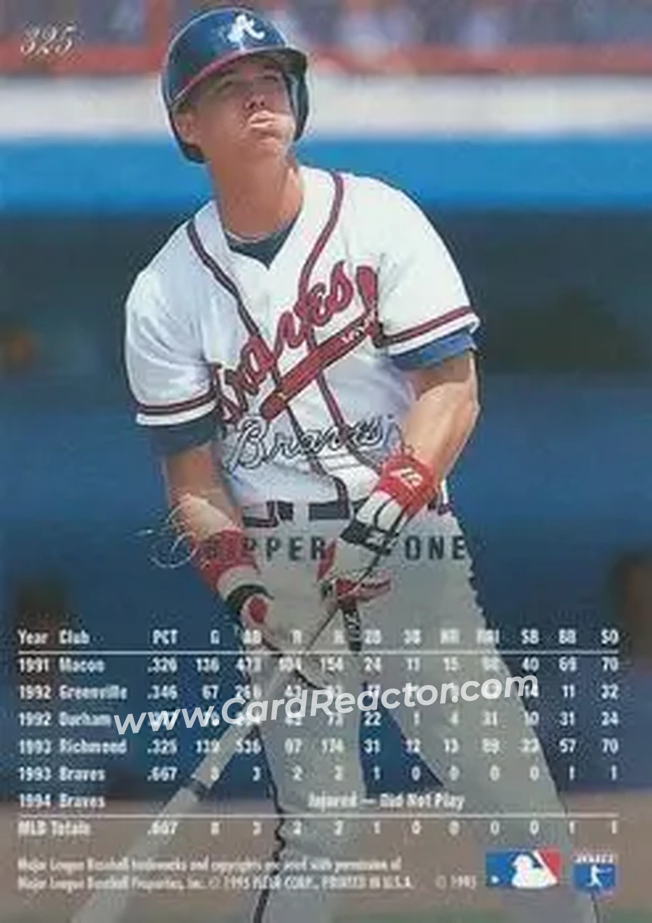 Back of Chipper Jones